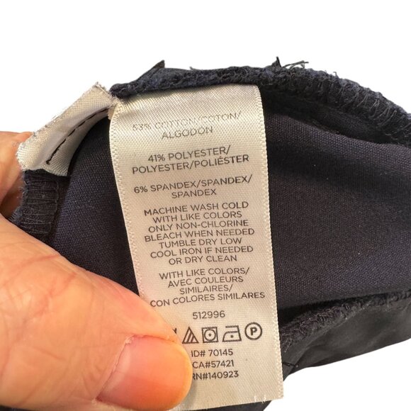 Loft Womens Curvy Skinny Ankle Pants Navy Size 0P Cotton/Polyester Blend - Picture 5 of 7